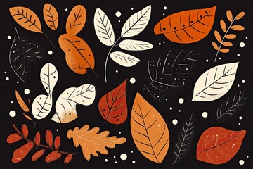 Autumn leaves pattern