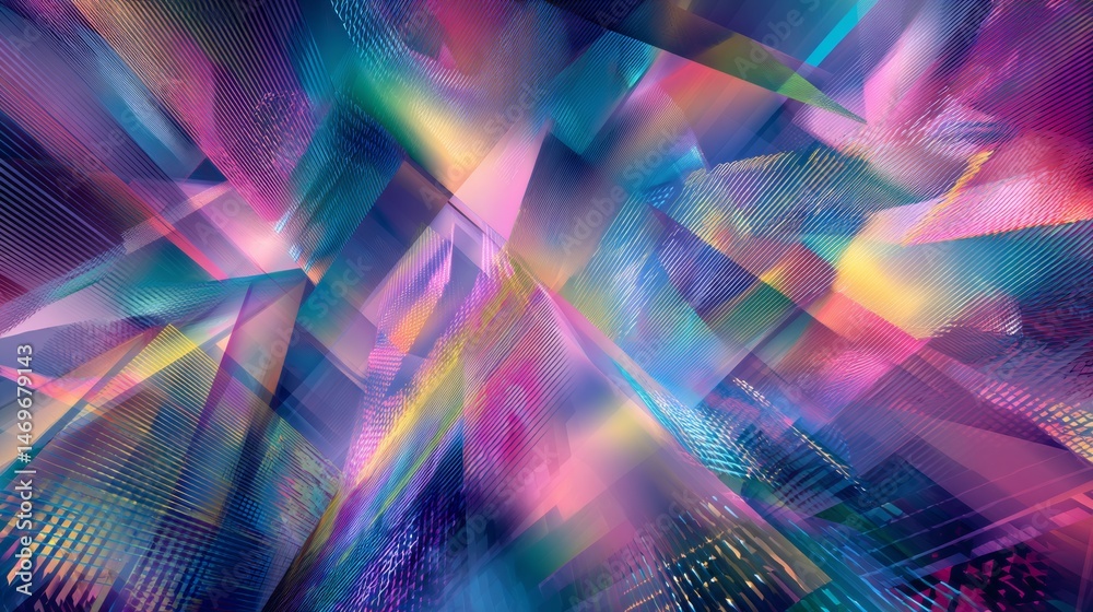 Wall mural vector-style image of futurist background abstract technology