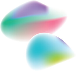 Abstract colorful gradient spheres on white background creative artistic design element