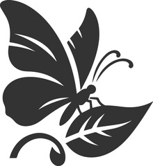 Vector butterfly silhouette