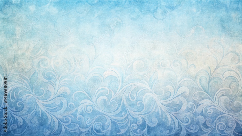 Aufkleber Elegant Blue Swirls on Textured Background A Serene and Sophisticated Design for Various Applications
