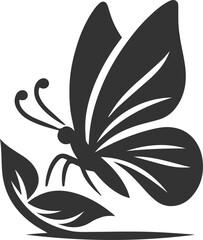 Vector butterfly silhouette