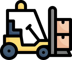 forklift illustration on a white background     