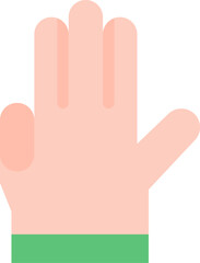 four fingers illustration on a white background     