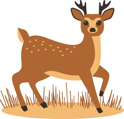 Cute Cartoon Deer Illustration