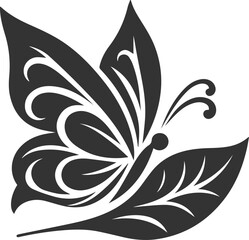 Vector butterfly silhouette