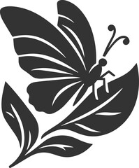 Vector butterfly silhouette