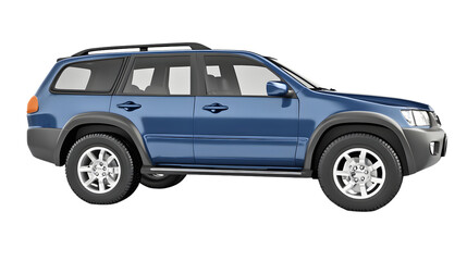 Professional Blue SUV Isolated on Transparent Background - Versatile Transportation Stock Image