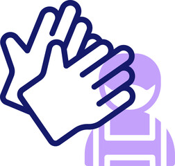 gloves illustration on a white background     