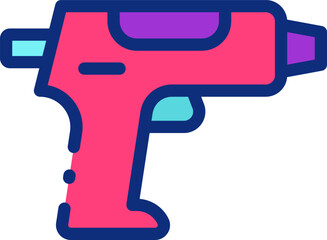 glue gun illustration on a white background     