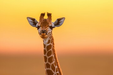 Obraz premium Cute giraffe at dawn