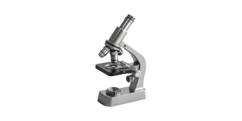 Microscope. Scientific Research And Laboratory Equipment Isolated On Transparent Background