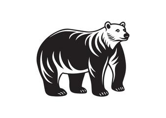 Fototapeta premium Polar Bear Silhouette Vector