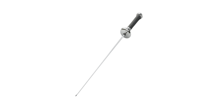 Fencing Epee Sword. Precision And Skill In Competitive Fencing Isolated On Transparent Background