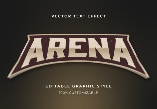 Beige And Brown Bold Font Strong Sport Team Text Effect