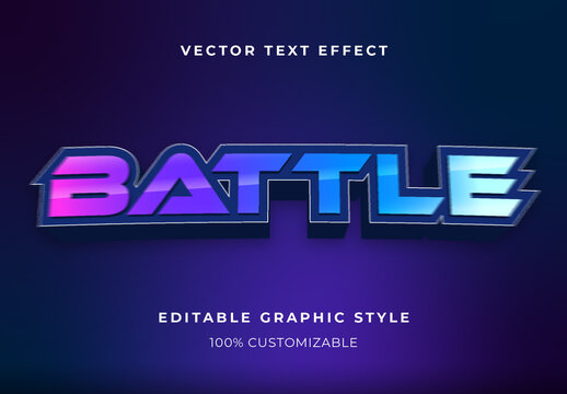 Blue And Violet Sporty Strong Font Metal Chrome Text Effect