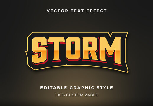 Yellow And Red Bold Font Game Sports Varsity Text Effect