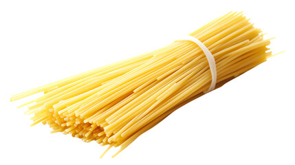 Professional Top View of Isolated Spaghetti Isolated on Transparent Background