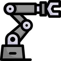 industrial robot illustration on a white background     