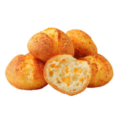 Cheese Bread Taditional Brazilian Snack On  isolated on a transparent background