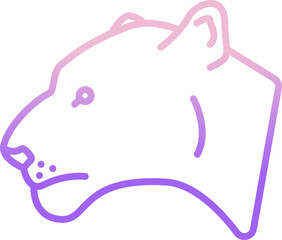 lioness illustration on a white background     