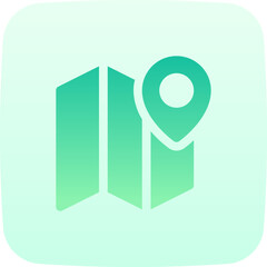 map illustration on a white background     