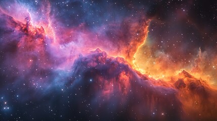 Vibrant cosmic nebula starfield glow images