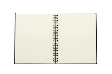 Spiral Notebook Open with Blank Pages - Transparent Background