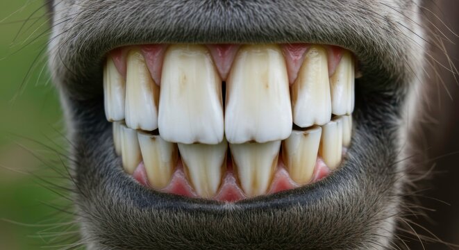 A horses pearly whites a stunning smile nature's artistry