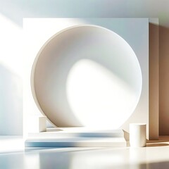 Empty shelf with spotlights, background for product design