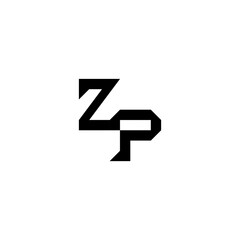 Fototapeta premium ZP Alphabet cool minimalist logo Initial square concept sporty style monogram