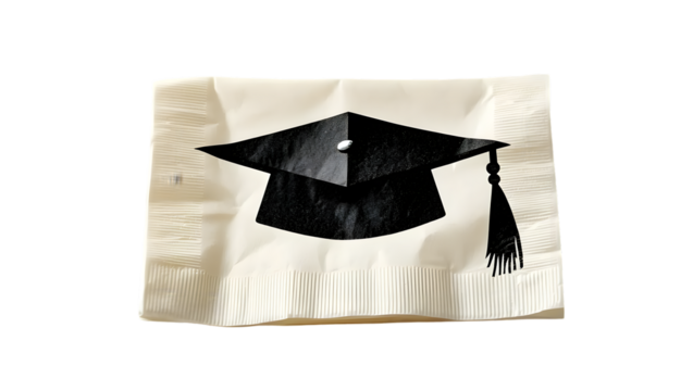 Graduation Cap on Napkin