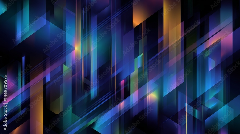 Wall mural vector-style image of futurist background abstract technology