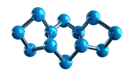 Minimal Hexagonal Molecule Structure Isolated on Clean White Background