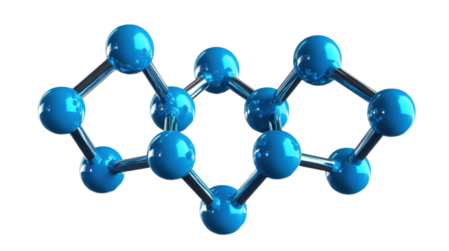 Minimal Hexagonal Molecule Structure Isolated on Clean White Background