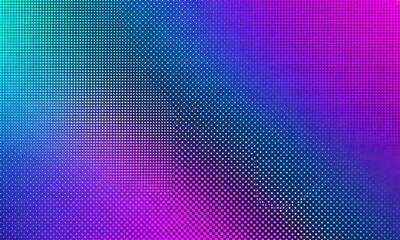 Vibrant abstract halftone gradient background with pink and blue color transitions - Powered by Adobe