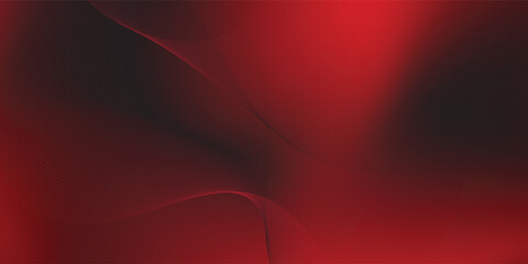 Dark red abstract background with ultraviolet neon glow, blurry light lines, waves