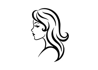  An elegant salon silhouette vector illustration icon , logo type.