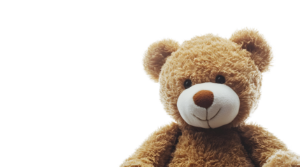 Soft Brown Teddy Bear Isolated on Transparent Background for Sale