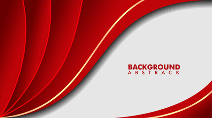 red gradient background with gold ribbon lines luxury elegant minimalist chinese new year background
