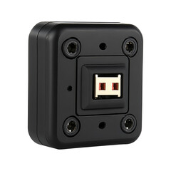 Obraz premium Black Travel Adapter for International Use, isolated on fully transparent png background