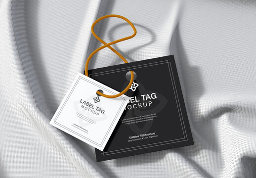 Luxury Label Tag Mockup