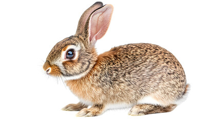 Fototapeta premium Easter Cottontail Rabbit Natural Pose Isolated Wildlife Photography