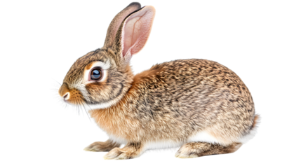 Easter Cottontail Rabbit Natural Pose Isolated Wildlife Photography