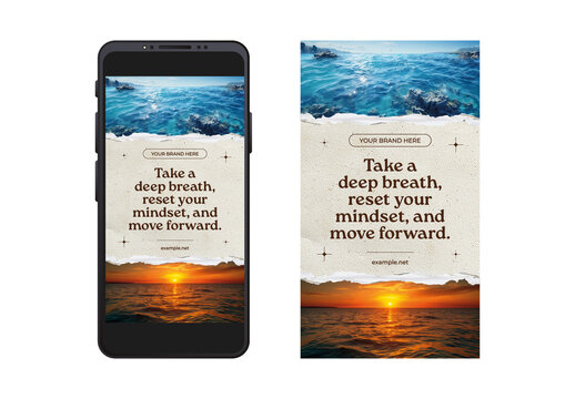 Beige And Brown Motivation Quote Reset Mindset Stories