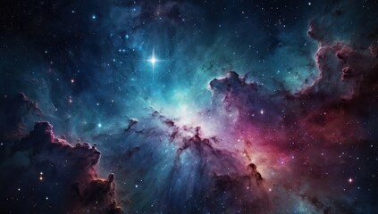 Fototapeta premium Deep Space Galaxy with Stars and Nebula Colors