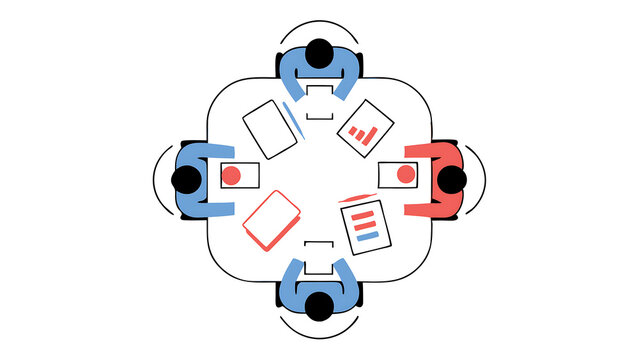 top down view of children in classroom use tablets and laptops connectivity by lines of ai data information diverse kids study with interactive e learning modern education digital literacy 98963570 10