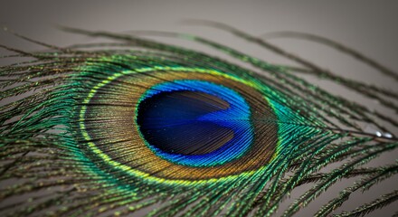 Obraz premium Peacock Feather Detail Close-up