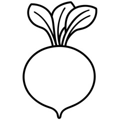 Radish icon vector