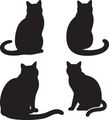 Cute Cartoon Cat Illustration Playful Vector Graphic Design